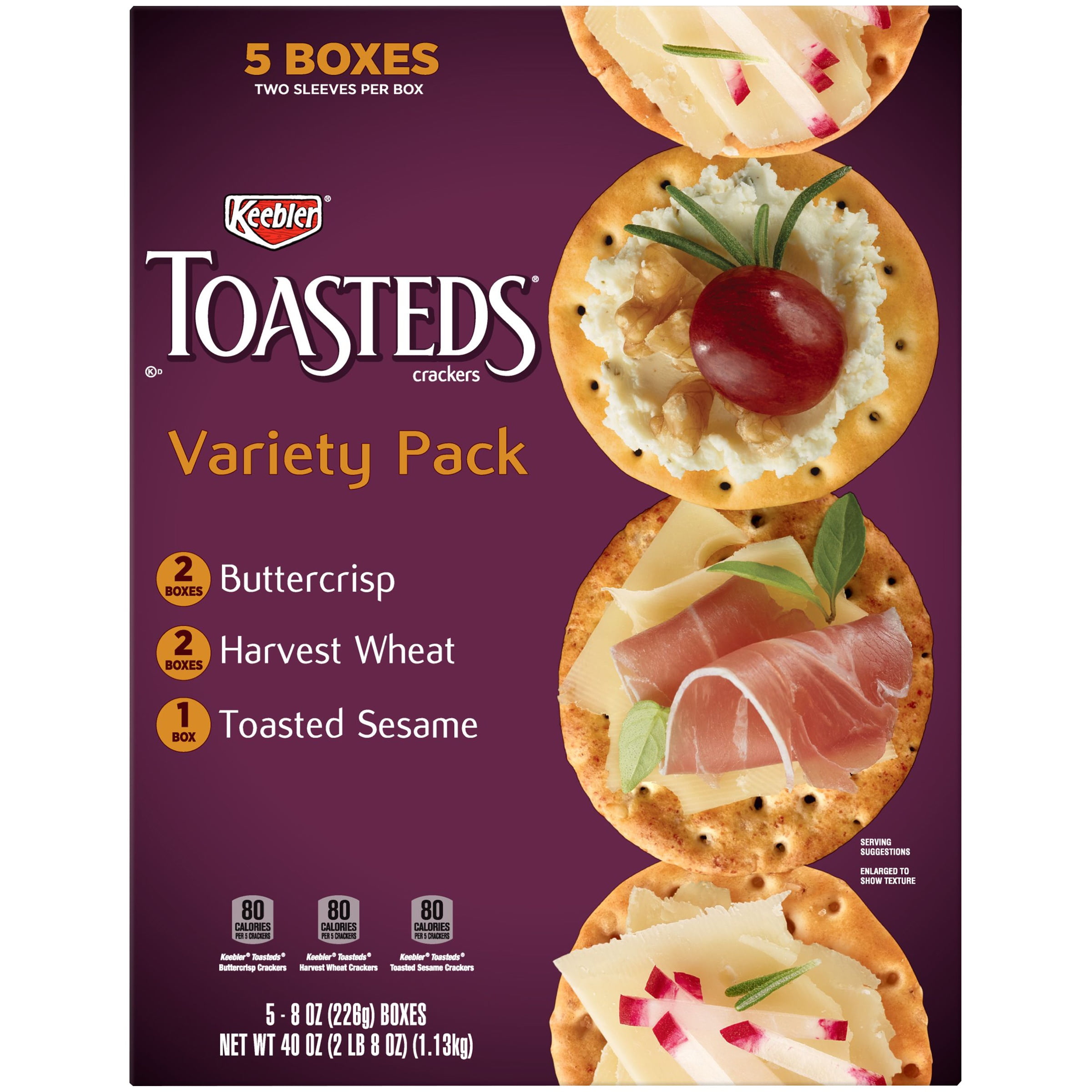 Keebler Toasted Crackers Variety Pack 40oz