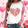 thumbnail image 3 of Aofany Valentine's Day Sweatshirt Women Plus Size Pullover Heart Graphic Shirts Casual Long Sleeve Tops, 3 of 4