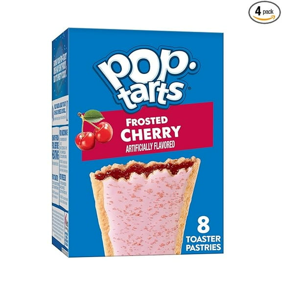 Pop-Tarts Toaster Pastries, Breakfast Foods, Kids Snacks, Frosted Cherry, 13.5oz Box (8 Pop-Tarts)( Pack of 3 )