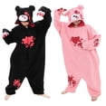 thumbnail image 1 of Disfraz de oso de sangre para adultos, ropa de dormir de animales de lana, color negro y rosa, Cosplay, venta al por mayor, nuevo, 1 of 3