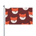 thumbnail image 1 of wewe Double Sided Cute Fox Seamless Diagram Flag 3x5 FT Outdoor Flags Banners Durable Patio Indoor Decorative Flags Home Party Welcome Flag 3by5 Flag Color 5937, 1 of 1