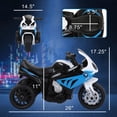 thumbnail image 5 of Kids Bikes Aosom 6V Kids Motorcycle Licensed BMW, Toddler Motorcycle with Headlight, Music, 3 Wheeled Electric Motorcycle for Kids, Gift for Boys & Girls, Blue,Kids Riding Toys, 5 of 8