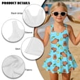 thumbnail image 5 of Uorisanigo Girls Swimsuit One Piece Cute Capybara Swim Sleeveless Bathing Suit Skirted Modest Beach Swim Dress Pool Party Size 3-4, 5 of 6