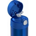 thumbnail image 2 of Bouteille isolée à pression de 12 Oz avec paille Funtainer de Thermos, Bleue, 2 of 4