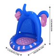 thumbnail image 4 of nTRIUQJ Elephant Inflatable Baby Swimming Pool with Sunshade and Foam Bottom Outdoor Water Spray Pad for Toddlers Summer Play Center Light blue, 4 of 8