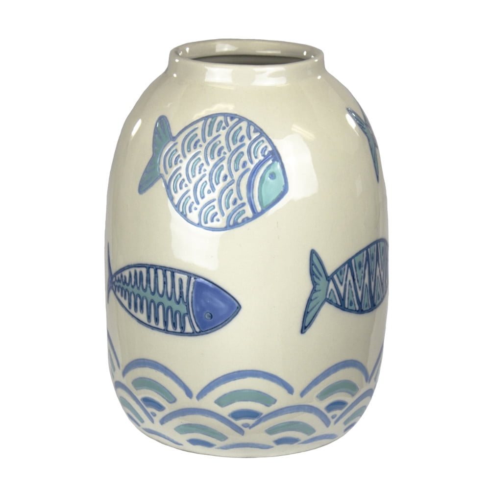 Mesmerising Ceramic Vase With Fish Design