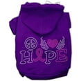 thumbnail image 6 of Pet, Dog  Cat Hoodie Rhinestone, "Peace Love Hope Breast Cancer", 6 of 9