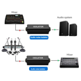 thumbnail image 4 of 6.5 Aislador de Audio Eliminador de Ruido de Corriente de Sonido Aislador de Bucle de Adaptador de Balance de Sonido Aislador de Audio, 4 of 5