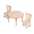 thumbnail image 2 of Dining Table Chair Model, Birch Exquisite Workmanship Dollhouse Round Table  Details  For Children For Bedroom For Living Room For Study, 2 of 8