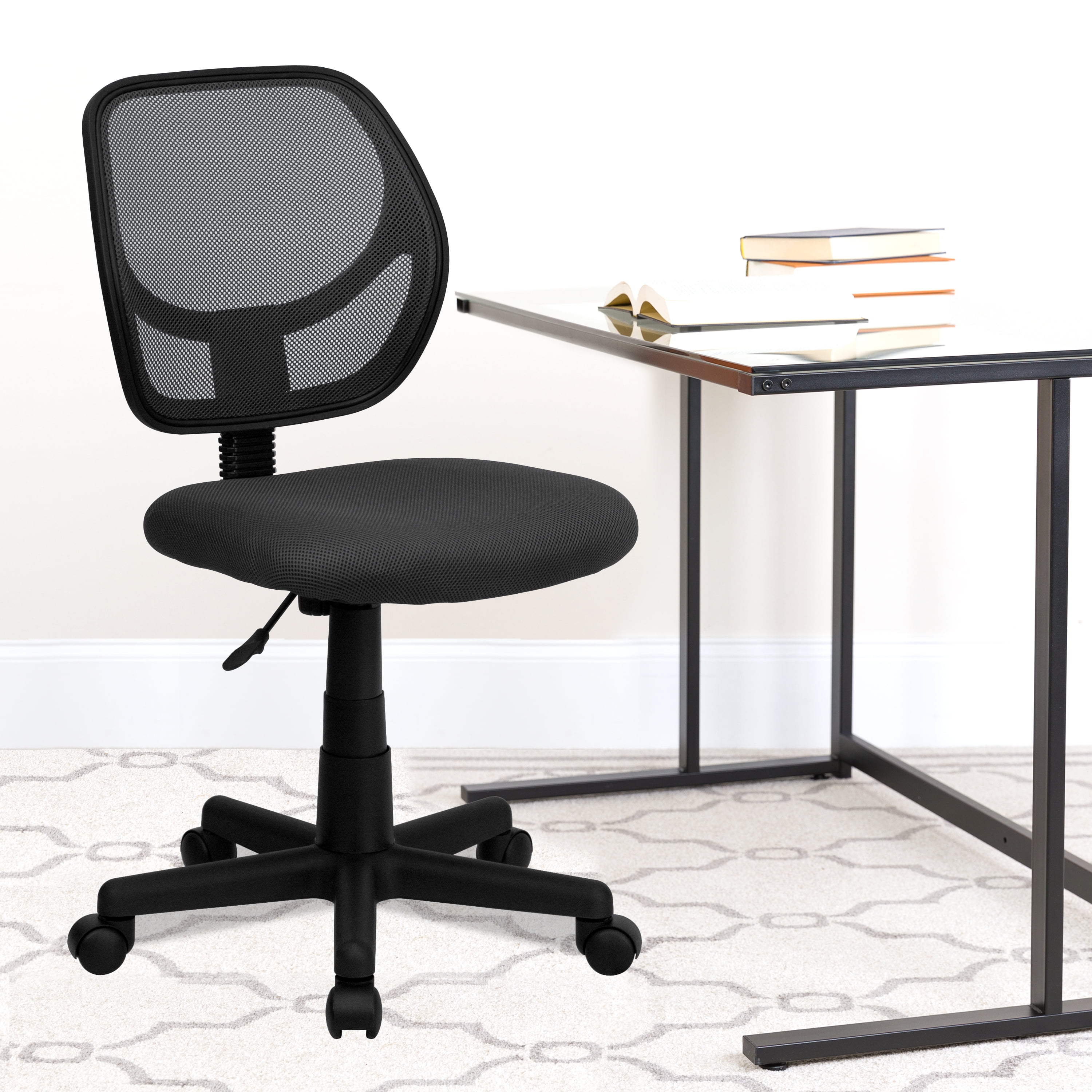 Flash Furniture Red Fabric Swivel Ergonomic Task Office Chair 