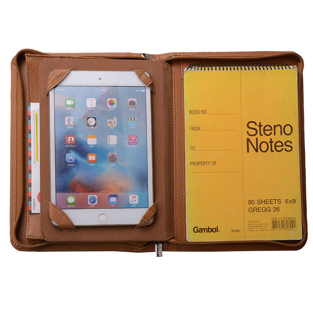 Compact Leather Padfolio with Wrist Strap for iPad Mini 4 / iPad Mini