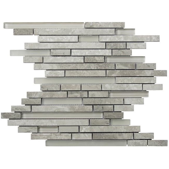 Limestone Eternity Linear Glass Blend - Grey