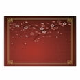 thumbnail image 1 of Valentine's Day Cutting Board, Flowering Branch of a Cherry Tree in Spring with Traditional, Decorative Tempered Glass Cutting and Serving Board, Small Size, Marigold Coral Red, by Ambesonne, 1 of 1