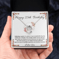 thumbnail image 3 of 25th Birthday Women Gift Lucky in Love Message Card Necklace for Daughter Sister Girlfriend Jewelry From dad Mom Brother friend, 3 of 6