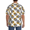 thumbnail image 3 of Kdxio Men's Hawaiian Shirt for Men Short Sleeve Shirt plaid Pumpkin Daisy Summer Casual Holiday Beach Button Down T-Shirts, 3 of 5