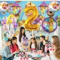 thumbnail image 5 of Long Hair Princess Birthday 2nd Cups Party Supplies Plates Fans Decorations Cake Topper Decor, 5 of 6