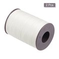 thumbnail image 3 of 2 Pack Thin Waxed Thread 175 Yards 0.45mm Polyester String Cord for Machine Sewing Hand Quilting Weaving, Pearl, 3 of 5