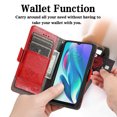 thumbnail image 2 of Case for Motorola Moto G50 5G Cover Leather Wallet Folio Case Book Design Flip Magnetic Closure - Red, 2 of 5