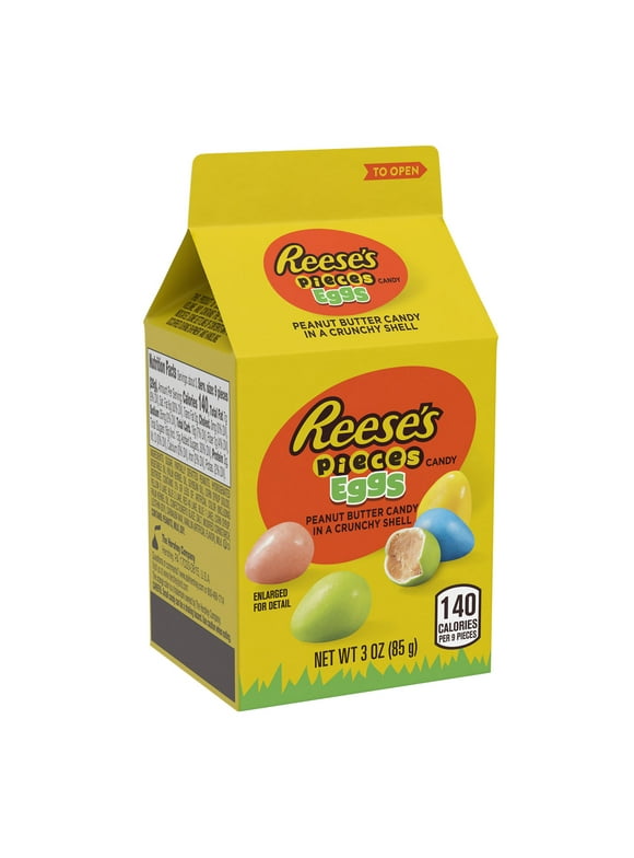 Reese's Pieces Peanut Butter Eggs Easter Candy, Carton 3 oz