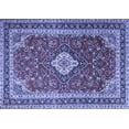 thumbnail image 1 of Ahgly Company Machine Washable Indoor Rectangle Medallion Blue Traditional Area Rugs, 2' x 5', 1 of 4