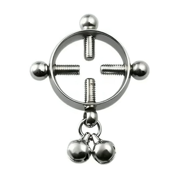 DESIGNICE Bell Nipple Ring Nipple Hoops Body Clip Body Jewelry Adjustable Stainless Steel-Silver