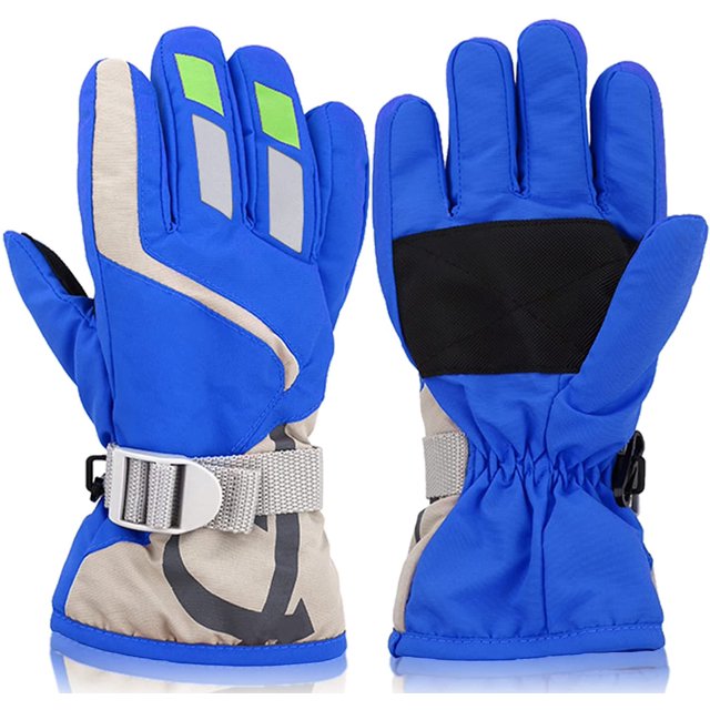Guantes de nieve para niños, niñas, invierno, impermeables, aislados, guantes de esquí para niños, gruesos, cálidos, a prueba de viento, guantes para exteriores, montañismo de invierno, guantes cálidos Zhivalor SM-295-1