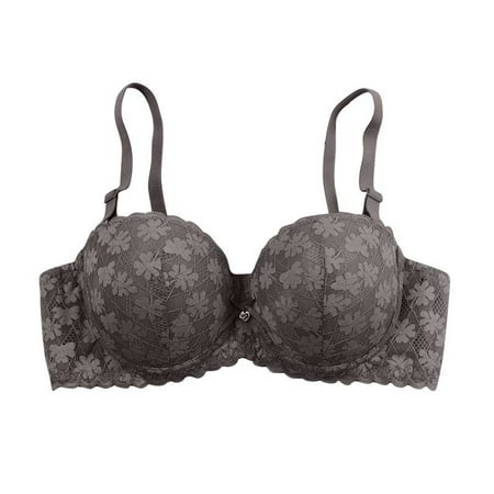 Bigersell Womens Padded Bra On Sale Women s Lace Patchwork Bra with Breathable and Sagging Lightweight Underwear Balconette Bra Style F-1073 Green-1 36/80