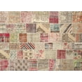 thumbnail image 1 of Ahgly Company Indoor Rectangle Contemporary Orange Salmon Pink Patchwork Area Rugs, 5' x 7', 1 of 6