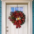 thumbnail image 5 of HongHeng Christmas Under $ 5 2024 Large Christmas Wreaths for Front Door Artificial Lighted Christmas Wreath with Bow Ribbon Red Christmas Front Door Wreath with Christmas Ball Christmas, 5 of 7
