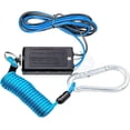 thumbnail image 1 of Trailer Breakaway Switch, 4 ft Breakaway Coiled Cable with Electric Break Switch, Stainless Steel Spring Towing Wire Electric Breakaway Switch with Pull Pin for Vehicle Truck RV Towing Trailer, 1 of 8