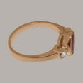 thumbnail image 4 of LBG British Made 9k Rose Gold Real Genuine Ruby & Diamond Womens Promise Ring - 33 size options - Size 8.25, 4 of 6