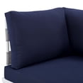 thumbnail image 4 of Modway Harmony Aluminum and Fabric Patio Corner Chair in Gray/Navy, 4 of 6
