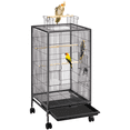 thumbnail image 3 of Yaheetech 40" Wrought Iron Bird Cage with Rolling Stand, Black, 3 of 9