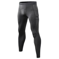 ZVNAΖH Men's Compression Pants with Pockets,Workout Athletic Tights Leggings Athletic Base Layer Underwear