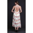 thumbnail image 3 of Bimba Robe Teinture sur Nœuds Décontractée Longue Dos Nu à Col Licou pour Femmes, Robe de Plage Imprimée - Grand, 3 of 6