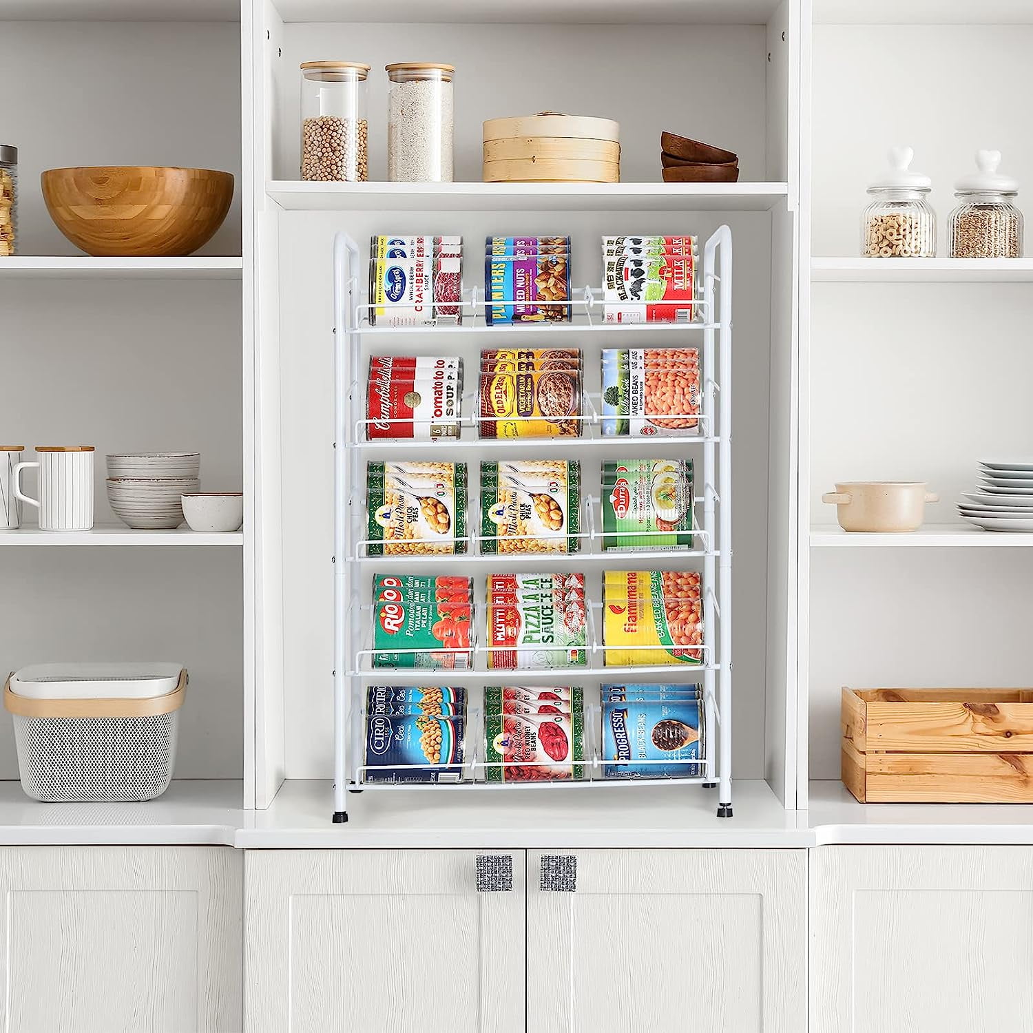 2 Pack Stackable Can Rack Organizer for 72 Can Kitchen Cabinet Pantry  Countertop
