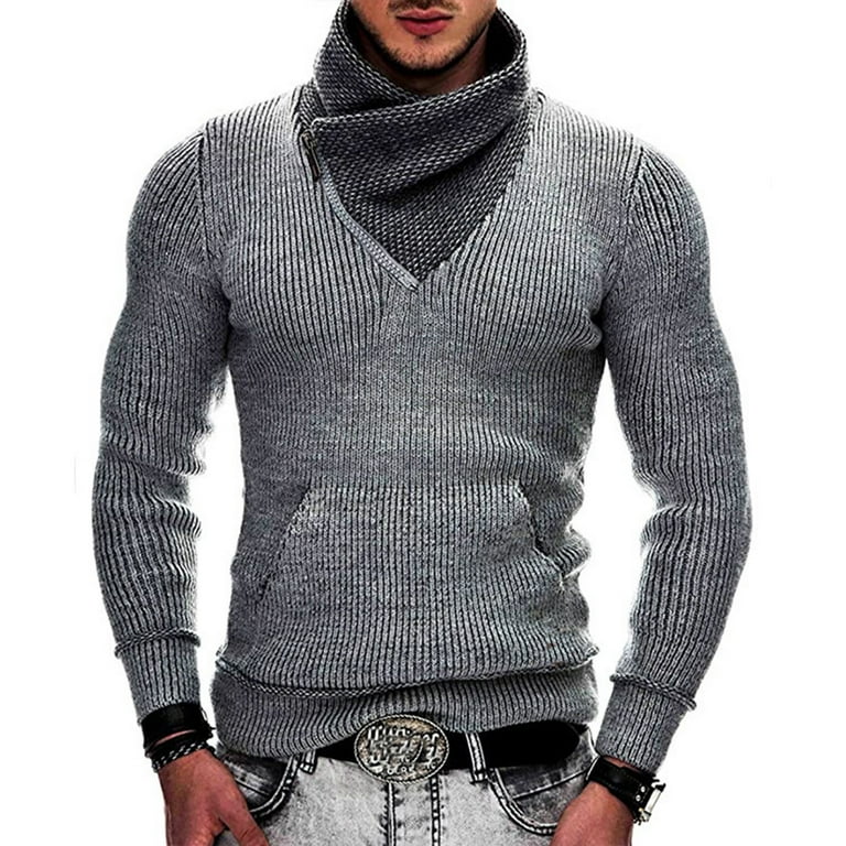 2022 Men Pullovers Slim Sweaters Autumn Winter Thick Warm Men's