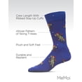 thumbnail image 3 of MeMoi Men's Skiing Winter Dinos Holiday Novelty Crew Sock - Mens - Male, 10-13, Royal Blue, 3 of 7