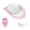 D, variant on choiix Womens Halloween Cowboy Hat Set Furry Brim Rhinestone Band With Glasses And Bandana Costume Accessory Party Prop Fancy Dress