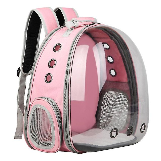 Mochila para gatos, bolso de hombro para mascotas al aire libre, bolsa transparente de viaje portátil transpirable