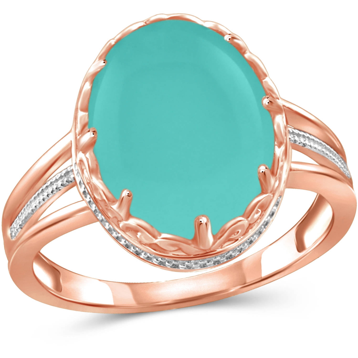 JewelersClub 6-3 4 Carat T.G.W. Chalcedony Rose Gold over Silver Fashion Ring by JewelersClub