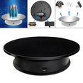 thumbnail image 3 of facefd 8" Rotating Display Stand USB Powered Turntable 2 Speed Toy Model Display Black Suede, 3 of 8
