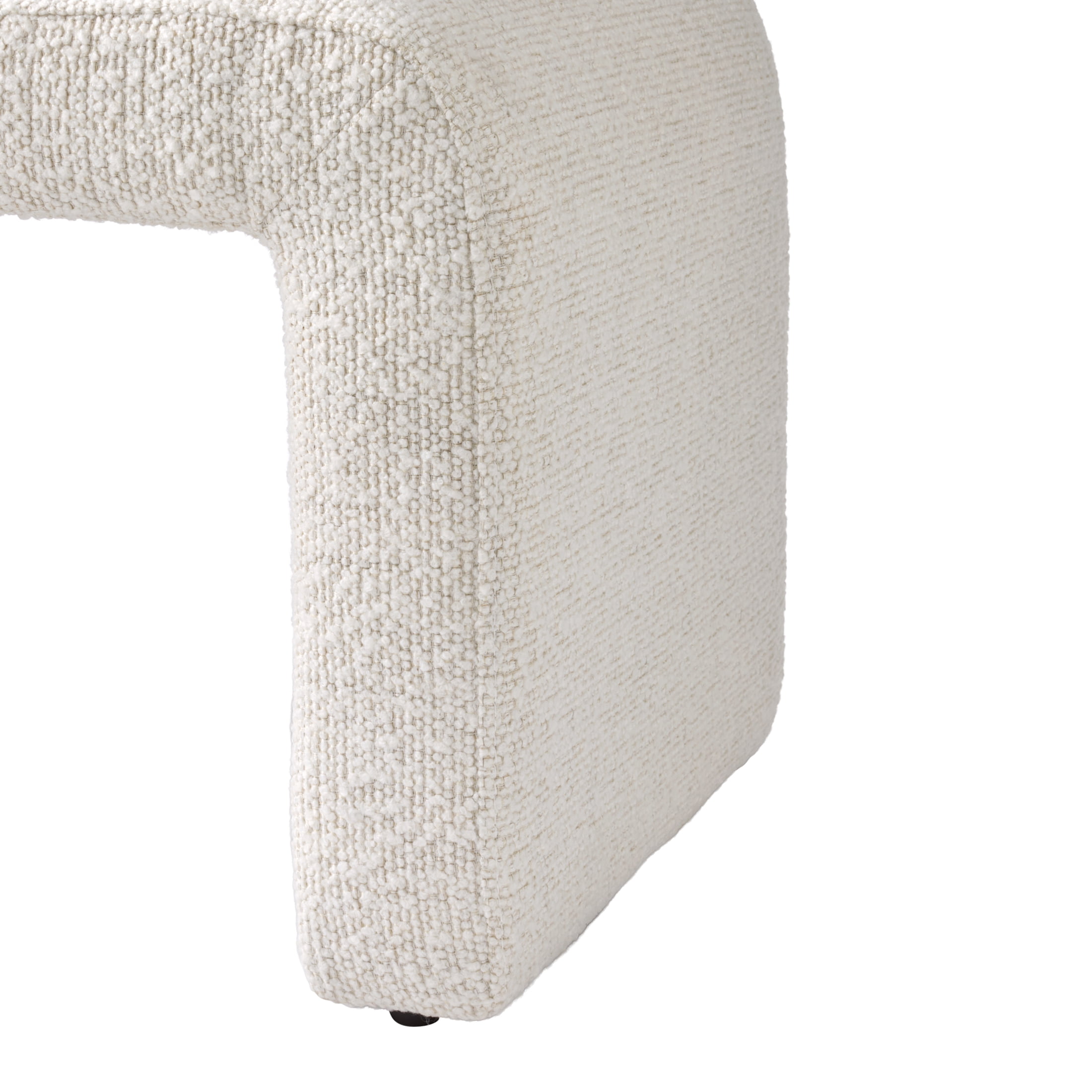 Better Homes & Gardens Juliet Waterfall Boucle Ottoman, Ivory