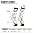 thumbnail image 2 of Balery Pretty Floral With Leaves Calcetas Largas con Estampado para Hombre y Mujer – Suaves y Transpirables, Talla Única (US 5-11), 2 of 6