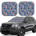 thumbnail image 2 of Uemuo Cute Popcorn Printed 2 PCS Car Windshield Sun Shade, Auto Sun Heat and UV Rays Blocker, Foldable Automotive Front Window Sunshade Protector, 2 of 7