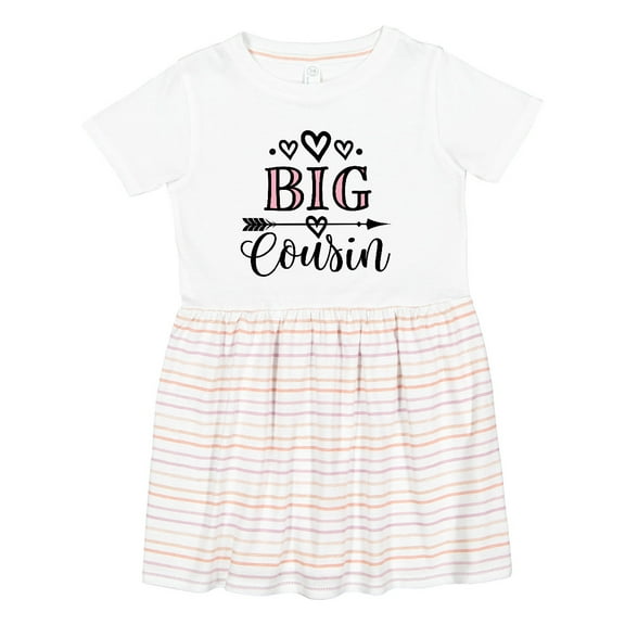 Inktastic Girls Big Cousin Announcement Girls Toddler Dress