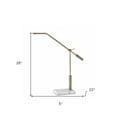 thumbnail image 6 of HomeRoots 372685 Brass Metal LED Desk Lamp, 5 x 22 x 16-26 in., 6 of 8