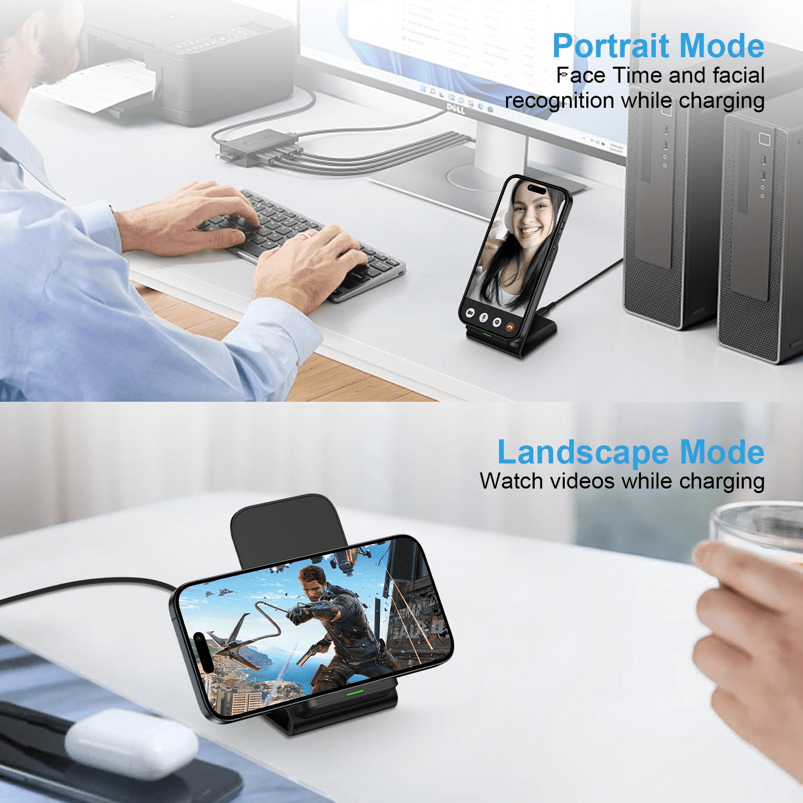 Google Pixel 9 Wireless Charger Stand Fast Charging for Pixel 9A 9 Pro XL Fold 9 8A 7A 8 7 6 Pro,15W Phone Wireless Charger Station for Samsung Galaxy S25 S24 S23 S22 S21 S20 Ultra FE,iPhone 16 15