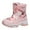 Pink, variant on Snow Boots for Kids Waterproof Slip Resistant Ankle Boots Outdoor Mid Calf Boots Winter Boots for Boys Girls (Little Kid/Big Kid),Size 2