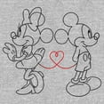 thumbnail image 2 of Women's Mickey & Friends Line Art Heart Tail Graphic T-Shirt, 2 of 3